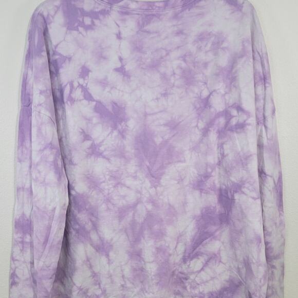 Sarcastic Graphic Sweatshirt Tye Dyed Purple & White Womens Large Fun Funny Top - Picture 4 of 7